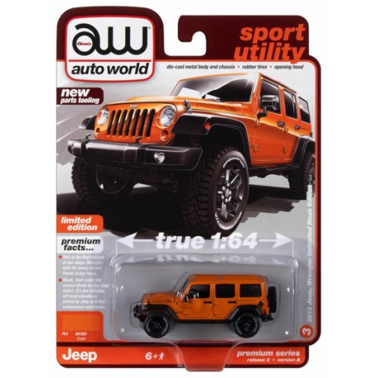 1/64 2013 JEEP WRANGLER UNLIMITED MOAB EDITION CRUSH ORANGE AW64402A-3