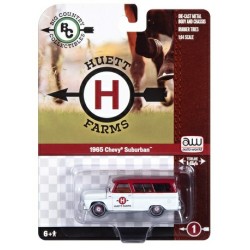 1/64 HUETT FARMS 1965 CHEVY SUBURBAN WHITE & RED WINE AWBC001-1