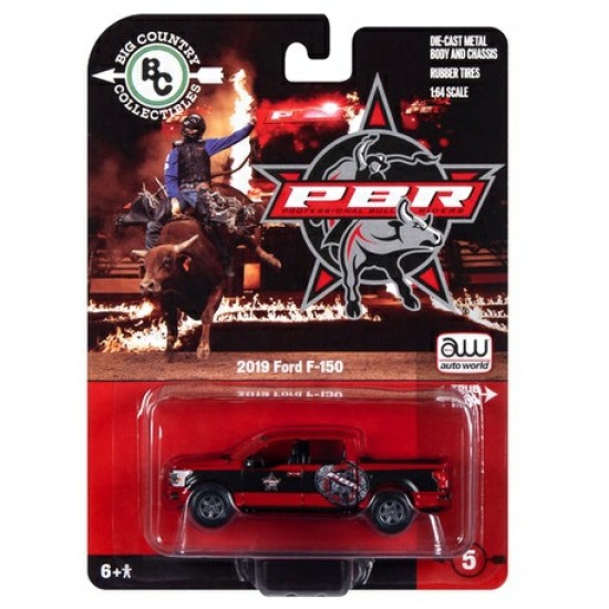 1/64 PBR 2019 FORD F-150 RED & BLACK AWBC001-5