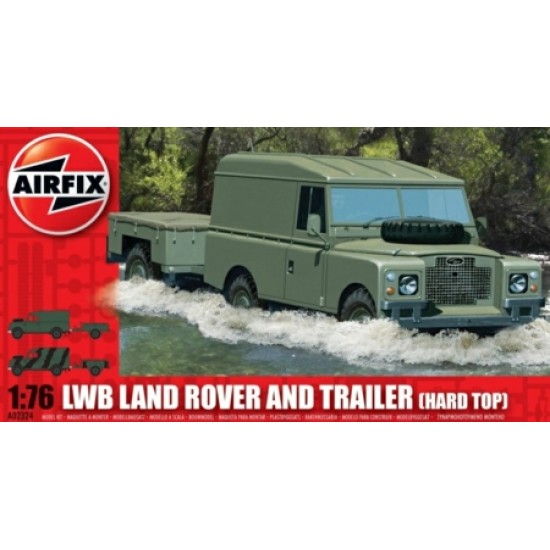 1/76 LWB LAND ROVER (HARD TOP) TRAILER (PLASTIC KIT)