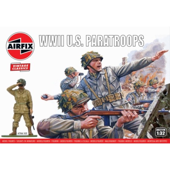 1/32 WWII U.S. PARATROOPS (PLASTIC KIT)