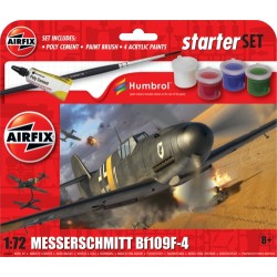 1/72 STARTER SET - MESSERSCHMITT BF109F-4 (PLASTIC KIT) A55014 1/72 STARTER SET - MESSERSCHMITT BF109F-4 (PLASTIC KIT) A55014