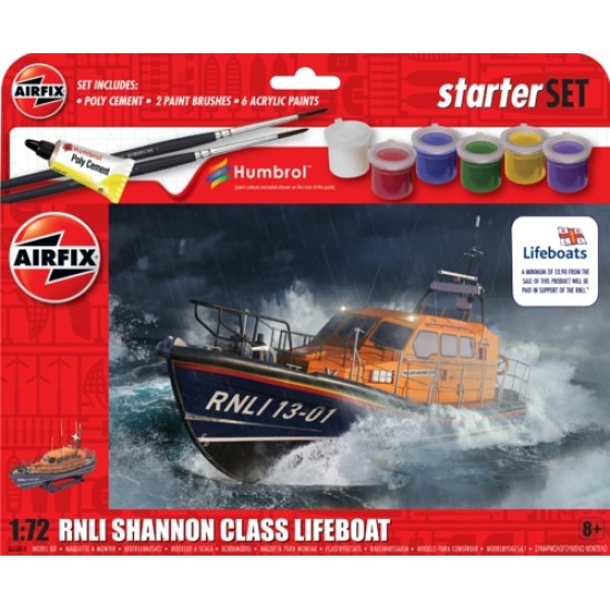 1/72 STARTER SET - RNLI SHANNON CLASS LIFEBOAT (PLASTIC KIT)