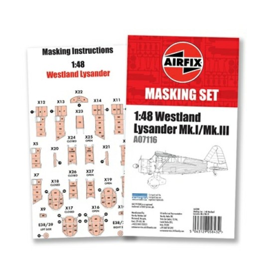 MASKING SET - WESTLAND LYSANDER 1/48 (AX07116) MASKING SET - WESTLAND LYSANDER 1/48 (AX07116)