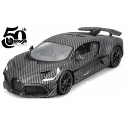 BG11101 - 1/18 BUGATTI DIVO 2019 CARBON BURAGO 50TH ANNIVERSARY