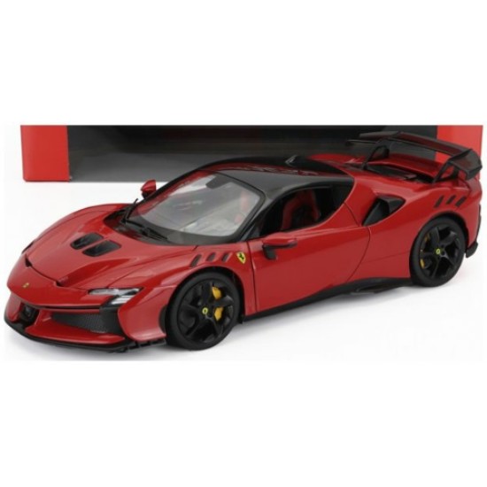 BG16020-NERO - 1/18 FERRARI SF90 XX STRADALE 2024 ROSSO CORSA NERO RED/BLACK SPECIAL LTD ED - RED SEATS