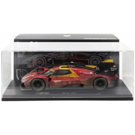 BG16312D - 1/18 FERRARI 499P 3.0L TURBO V6 AF CORSE NO.50 - 1ST 24H LE MANS (AFTER RACE) W/CASE BG16312D - 1/18 FERRARI 499P 3.0L TURBO V6 AF CORSE NO.50 - 1ST 24H LE MANS (AFTER RACE) W/CASE
