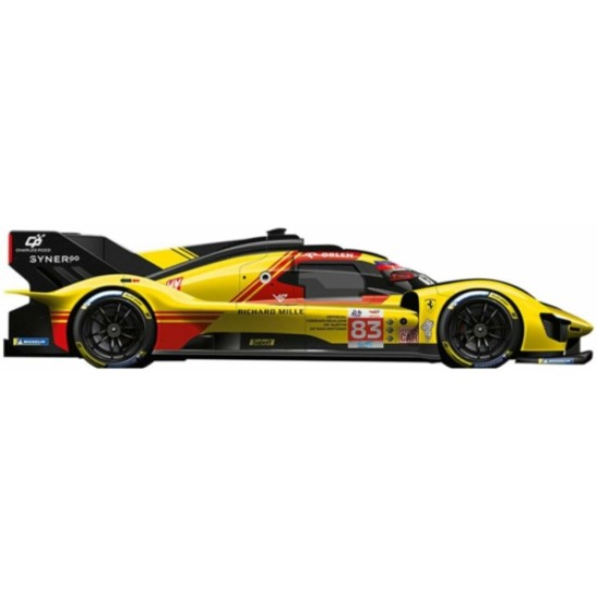 BG16313 - 1/18 FERRARI 499P 24H LE MANS HYPERCAR 2024 NO.83 ACRYLIC CASE AND STAND