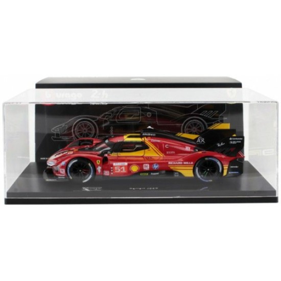 BG16314-51 - 1/18 FERRARI 499P 3.0L TURBO V6 AF CORSE NO.51 - 3RD 24H LE MANS 2024 W/CASE PIER GUIDI BG16314-51 - 1/18 FERRARI 499P 3.0L TURBO V6 AF CORSE NO.51 - 3RD 24H LE MANS 2024 W/CASE PIER GUIDI