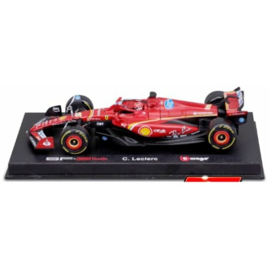 BG16821L - 1/18 FERRARI SF-24 F1 2024 LECLERC W/HELMET DELUXE HARD CASE