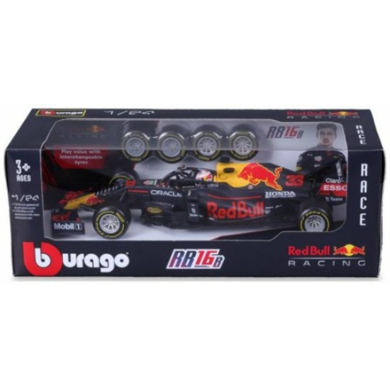 1/24 RED BULL RB16B 2021 NO.33 MAX VERSTAPPEN TYRE CHANGING CAR SET 28015