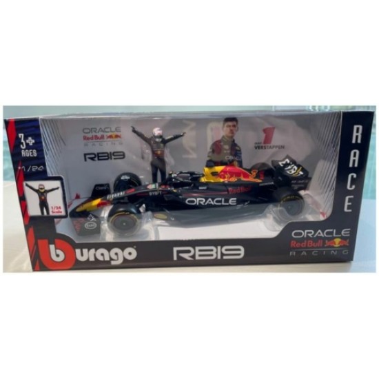 1/24 RED BULL RACING RB19 2023 VERSTAPPEN CHAMP EDITION WITH FIGURE 28036