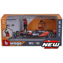 BG28040P - 1/24 MCLAREN MCL38 F1 2024 PIASTRI WITH DRIVER FIGURE BG28040P - 1/24 MCLAREN MCL38 F1 2024 PIASTRI WITH DRIVER FIGURE