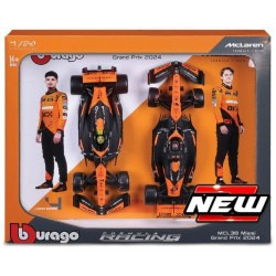 BG28051 - 1/24 MCLAREN MCL38 NO.4 LANDO NORRIS AND NO.81 OSCAR PIASTRI 2024 2 CAR SET BG28051 - 1/24 MCLAREN MCL38 NO.4 LANDO NORRIS AND NO.81 OSCAR PIASTRI 2024 2 CAR SET