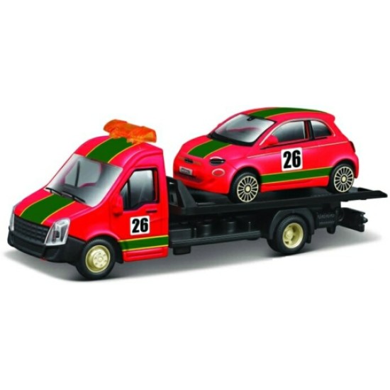 BG31428 - 1/43 FLATBED TRANSPORTER W/FIAT 500E NO.26 BG31428 - 1/43 FLATBED TRANSPORTER W/FIAT 500E NO.26