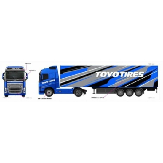 BG31461T - 1/43 VOLVO FH16 GLOBETROTTER 750 XXL WITH TRAILER TOYO TIRES