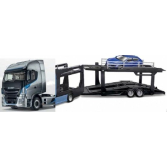 BG31475 - 1/43 IVECO S-WAY 570 MULTI CARRIER AND 1 CAR