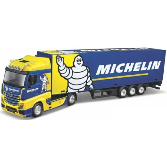 BG31480 - 1/43 MERCEDES BENZ ACTROS GIGASPACE MICHELIN STREET FIRE HAULERS W/TRAILER BG31480 - 1/43 MERCEDES BENZ ACTROS GIGASPACE MICHELIN STREET FIRE HAULERS W/TRAILER