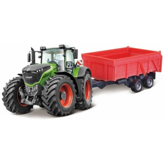 BG31654 - 10CM FENDT 1000 VARIO TRACTOR AND TIPPING TRAILER