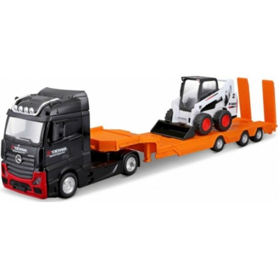 BG32311 - 1/43 MERCEDES BENZ ACTROS W/LOWLOADER AND BOBCAT