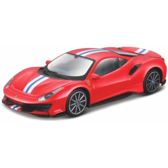 BG36052 - 1/43 FERRARI 488 PISTA RACEANDPLAY RED/WHITE/BLACK