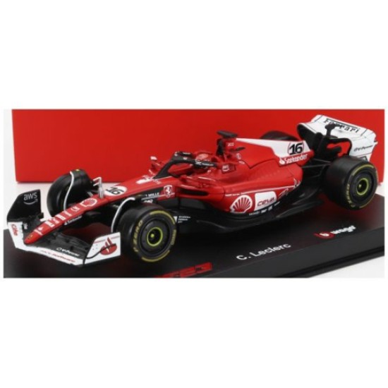 BG36835-L-VEGAS - 1/43 FERRARI F1 SF-23 NO.16 2ND LAS VEGAS USA GP 2023 CHARLES LECLERC WITH DRIVER AND SHOWCASE