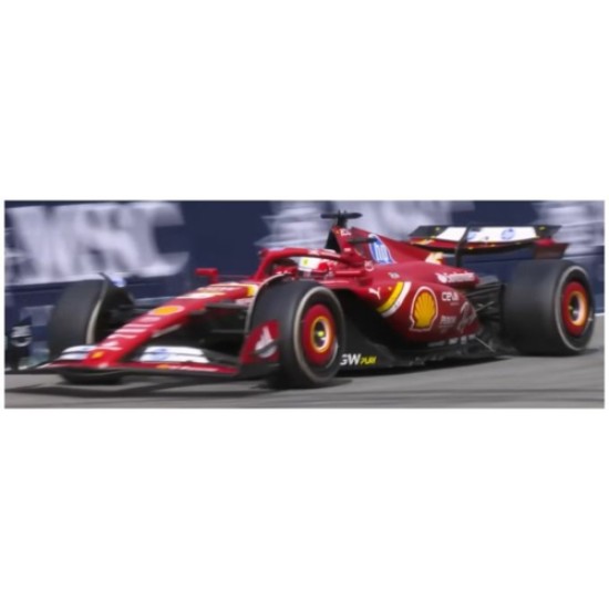 BG36843LIMOLA - 1/43 FERRARI F1 SF-24 NO.16 4TH IMOLA ITALY GP 2024 CHARLES LECLERC WITH DRIVER AND SHOWCASE