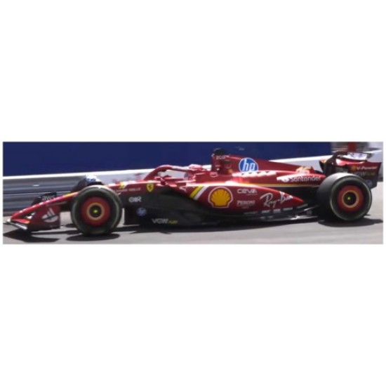 BG36843LMONACO - 1/43 FERRARI F1 SF-24 NO.16 WINNER MONACO GP 2024 CHARLES LECLERC WITH DRIVER AND SHOWCASE