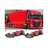 1/43 FERRARI IVECO S-WAY 570 RACING TRANSPORTER 2022 PLUS 2 F1 CARS