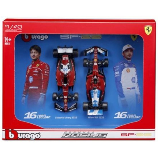 BG36856H - 1/43 FERRARI SF-25 2025 HAMILTON DRIVER TWO PACK