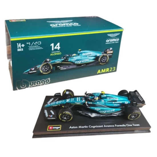 1/43 ASTON MARTIN F1 AMR23 NO.14 FERNANDO ALONSO WITH CASE 38091