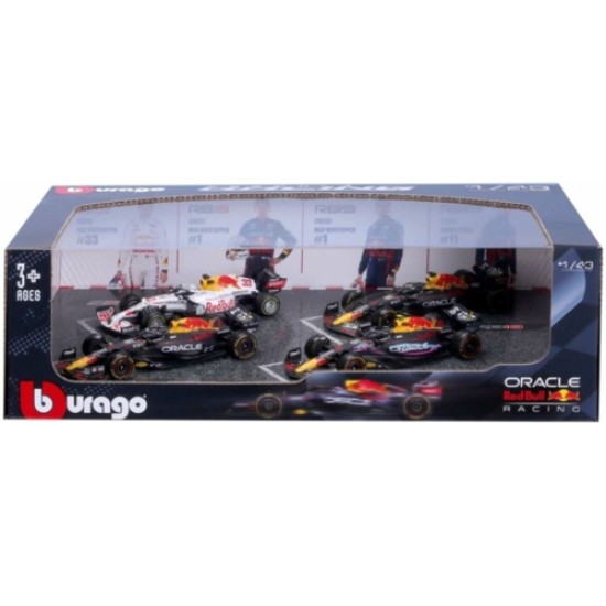 BG38092V - 1/43 RED BULL RACING F1 SET VERSTAPPEN RB19 NO.1 RB18 NO.1/RB16B NO.33 (WHITE LIVERY)/RB16B NO.33