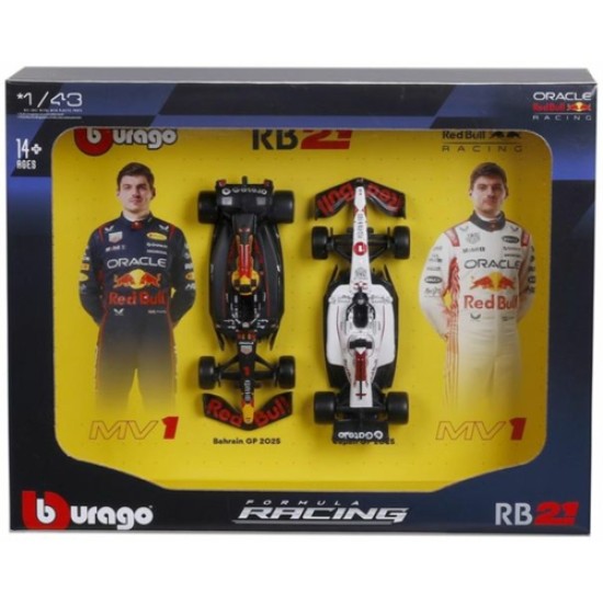 BG38099R - 1/43 RED BULL RACING RB21 2025 VERSTAPPEN DRIVER TWO PACK