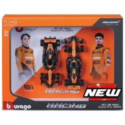 1/43 MCLAREN MCL38 NO.4 LANDO NORRIS AND NO.81 OSCAR PIASTRI 2024 SET 38109