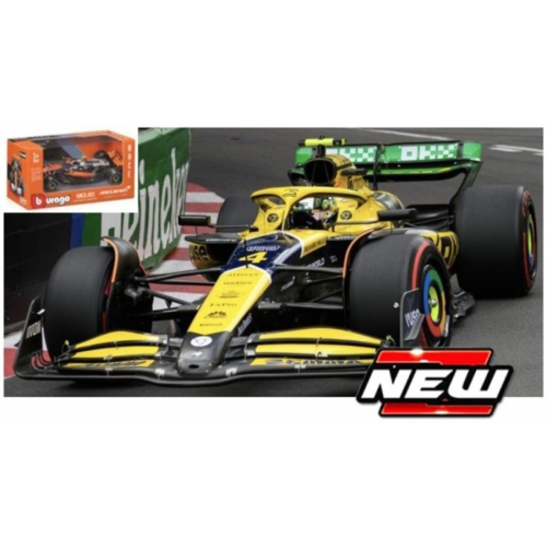 BG38214NS 1/43 MCLAREN MCL38 F1 2024 NORRIS SENNA LIVERY MONACO 2024