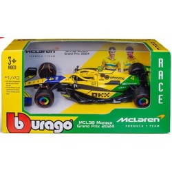 1/43 MCLAREN MCL38 F1 2024 NORRIS SENNA LIVERY MONACO 2024 SPECIAL 38214NS