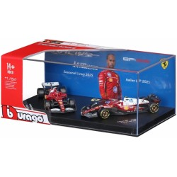BG56807 - 1/64 FERRARI F1 - PREMIUM NO.16 CHARLES LECLERC - NO.44 LEWIS HAMILTON - 2 PACK