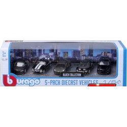 BG59150K - 1/64 5 CAR SET R8 COUPE/CAMARO Z/28/LAMBO AVENTADOR/LAMBO CENTENARIO/MUSTANG GT