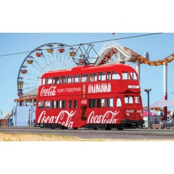 1/76 COCA COLA DOUBLE DECKER TRAM - OPEN HAPPINESS CC43515 1/76 COCA COLA DOUBLE DECKER TRAM - OPEN HAPPINESS CC43515