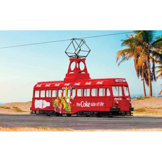 CC44013 - 1/76 COCA COLA SINGLE DECKER TRAM- COKE SIDE OF LIFE