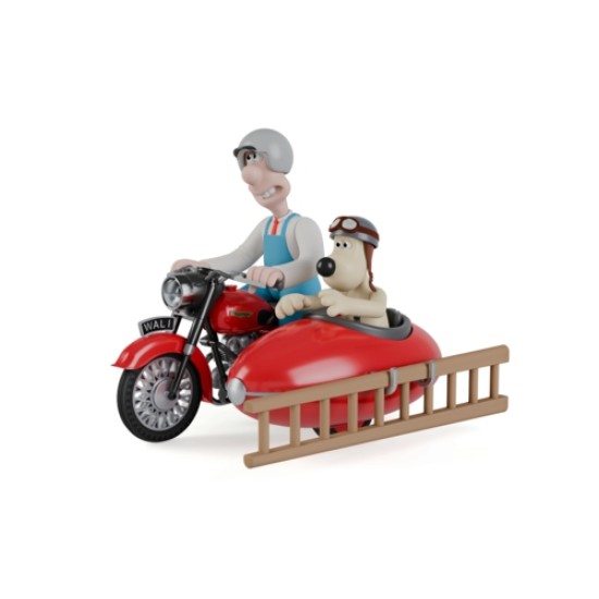 WALLACE AND GROMIT MOTORCYCLE AND SIDECAR, A CLOSE SHAVE