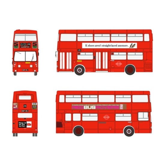 1/76 DAIMLER FLEETLINE DMS115 LONDON TRANSPORT ROUTE 170 ALDWYCH