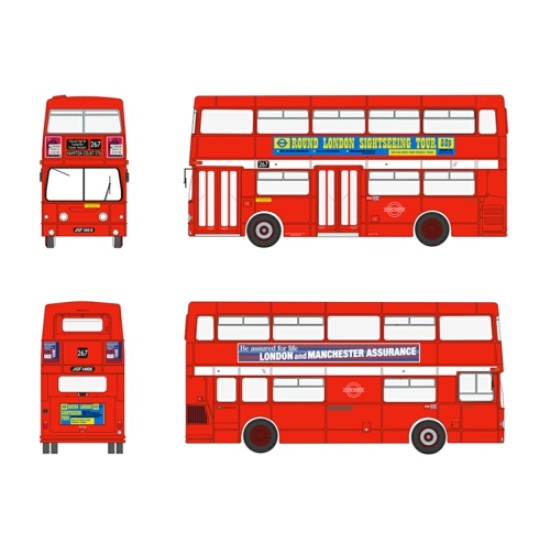 1/76 DAIMLER FLEETLINE DMS146 LONDON TRANSPORT ROUTE 267 HAMPTON COURT STN