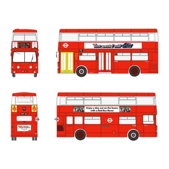 1/76 DAIMLER FLEETLINE DMS46 LONDON TRANSPORT ROUTE 95 CANNON STREET