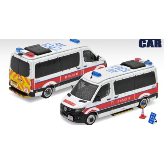 1/64 36 MERCEDES - BENZ SPRINTER HK POLICE CAR (AM 6347) MB22SPR3601