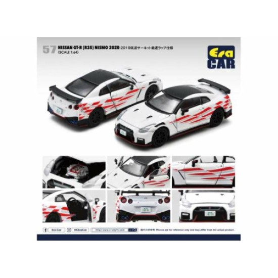 1/64 57 NISSAN GT-R (R35) NISMO 2020 WHITE RED 1ST SPECIAL EDITION