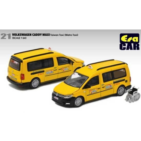 1/64 21 VOLKSWAGEN CADDY MAXI - TAIWAN TAXI (METRO TAXI)