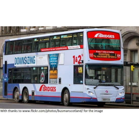 EIGUKD76003 - 1/76 DENNIS TRIDENT E500 - FIRST BUS ABERDEEN - THE BRIDGES - ROUTE 1 DANESTONE VIA CITY CENTRE, FLEET 38216 - REGISTRATION SN09CCO