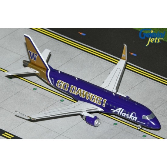 1/200 ALASKA AIRLINES/HORIZON AIR E175LR N662QX UNI OF WASHINGTON GO DAWGS