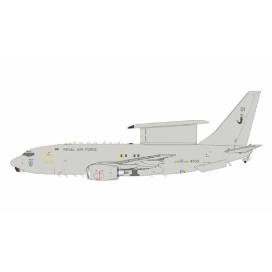 1/200 ROYAL AIR FORCE E-7 WEDGETAIL AEW1 (B737 AEW1) WT001 (UPGRADED STAND)